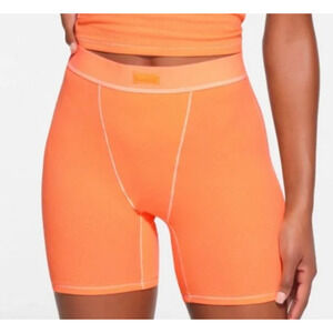 NEW Skims Women's Apricot Breathable Stretch-Cotton Ribbed Boxers 3X NWT